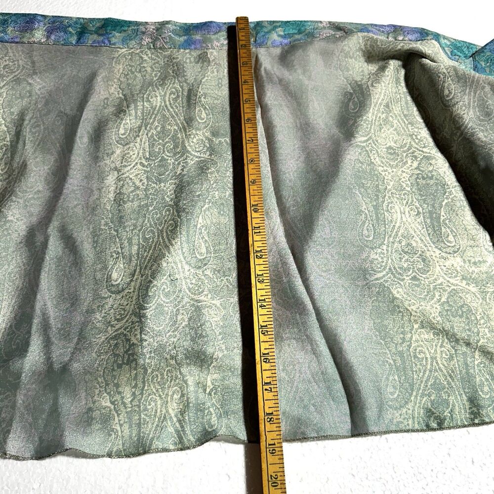 Darn Good Yarn Sari Silk Wrap Skirt Size XL Boho Mini Printed Layered NWT - Picture 7 of 7